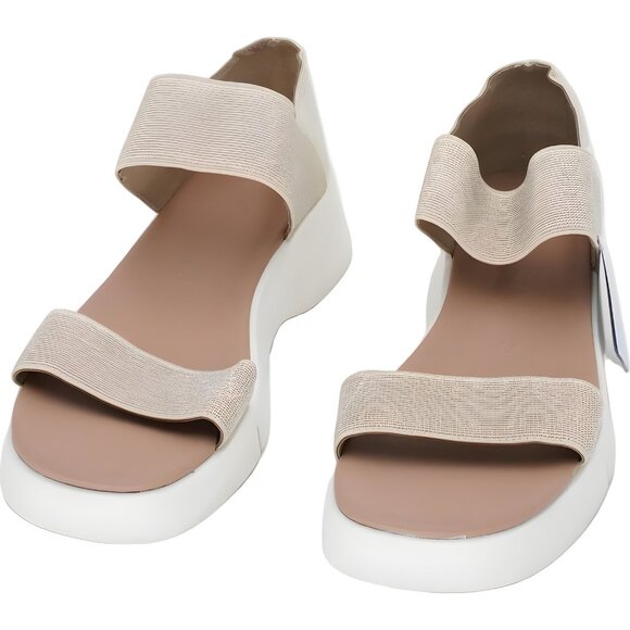 Aerosoles Freedom Low Soft Gold Elastic Strap Sandals Women's US 9M - Picture 5 of 6